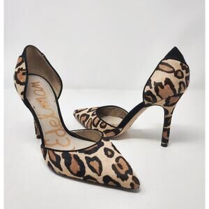 Sam Edelman "Delilah" Pointed Toe Cheetah Stiletto Heels Size 6